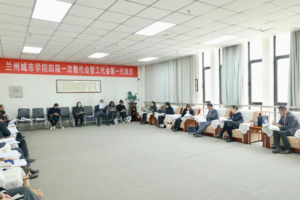beat365官方网站第四届教职工代表暨工会会员代表大会第一次会议进行分团讨论
